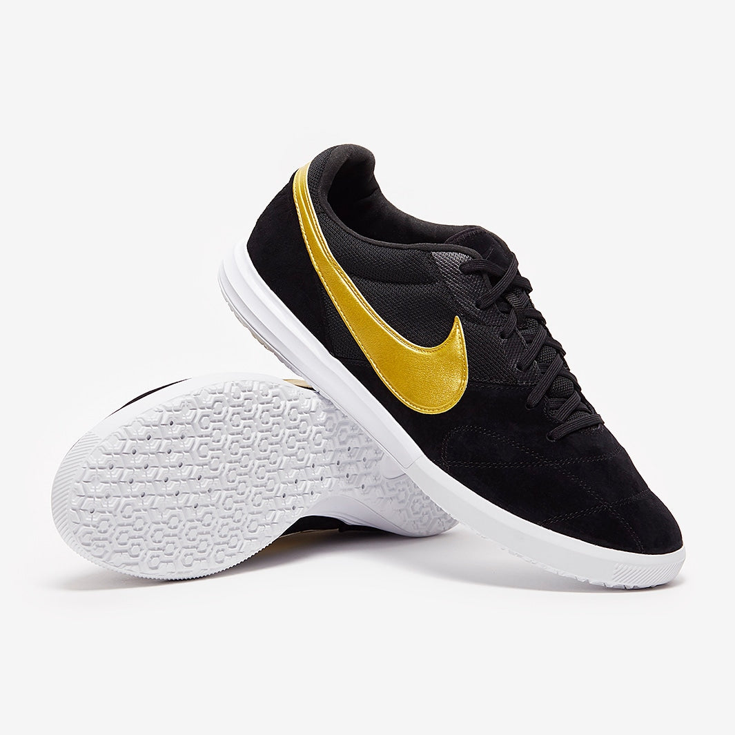 Chuteira Nike Premier 2 Sala Futsal – Black/Metallic Gold/White - Imagem 1