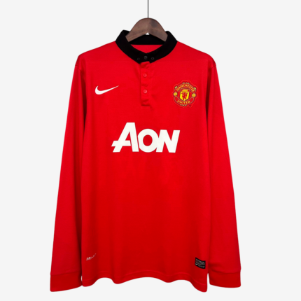 Camisa Manchester United 2013/14 Home Manga Longa – Retrô