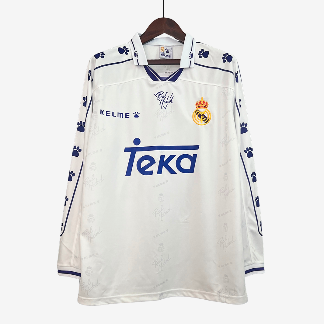 Camisa Real Madrid 1994/96 Home Manga Longa – Retrô - Imagem 1