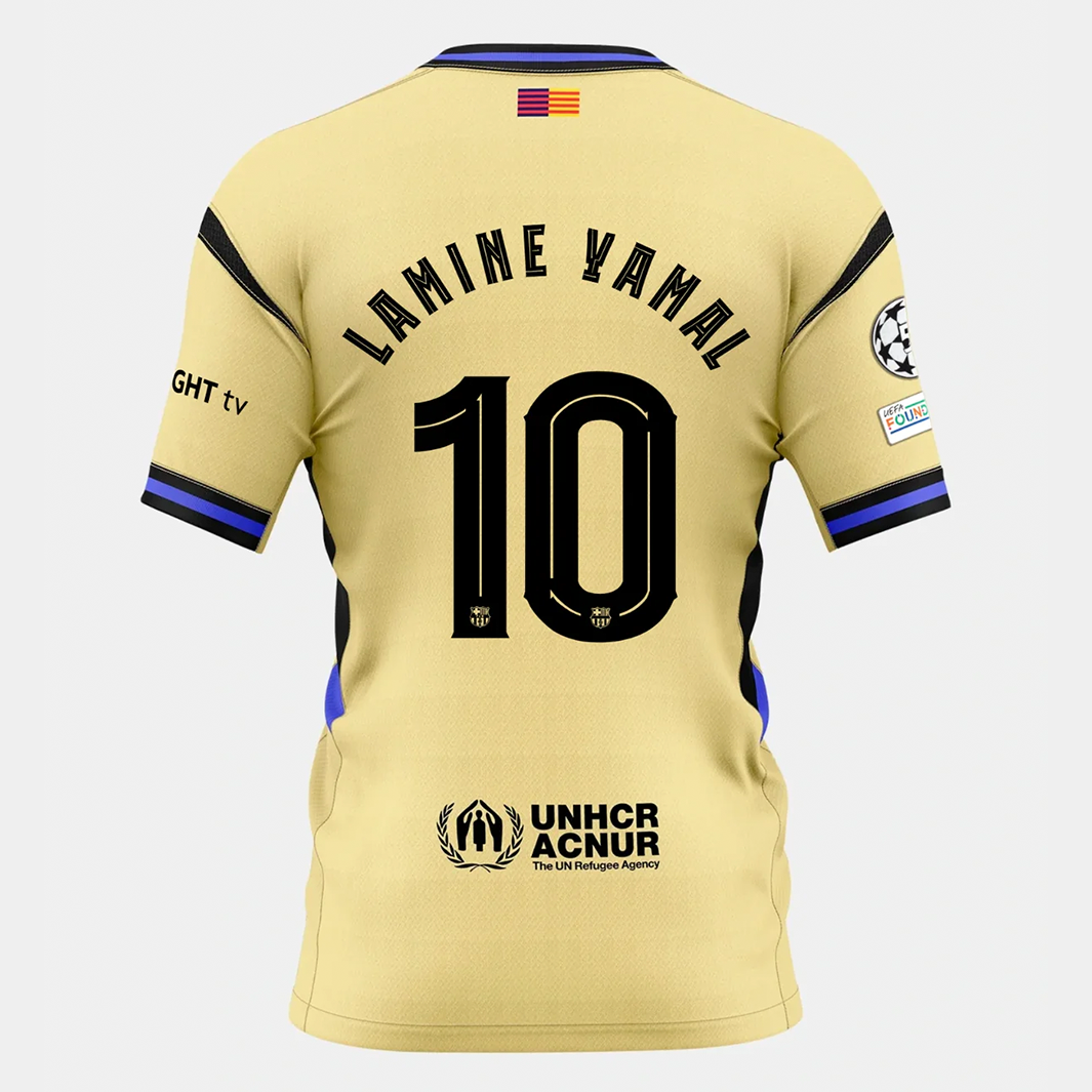 Camisa Barcelona x Kobe 2025/26 Lamine Yamal #10 Away UCL – Torcedor - Imagem 1