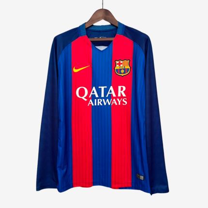 Camisa Barcelona 2016/17 Home Manga Longa – Retrô